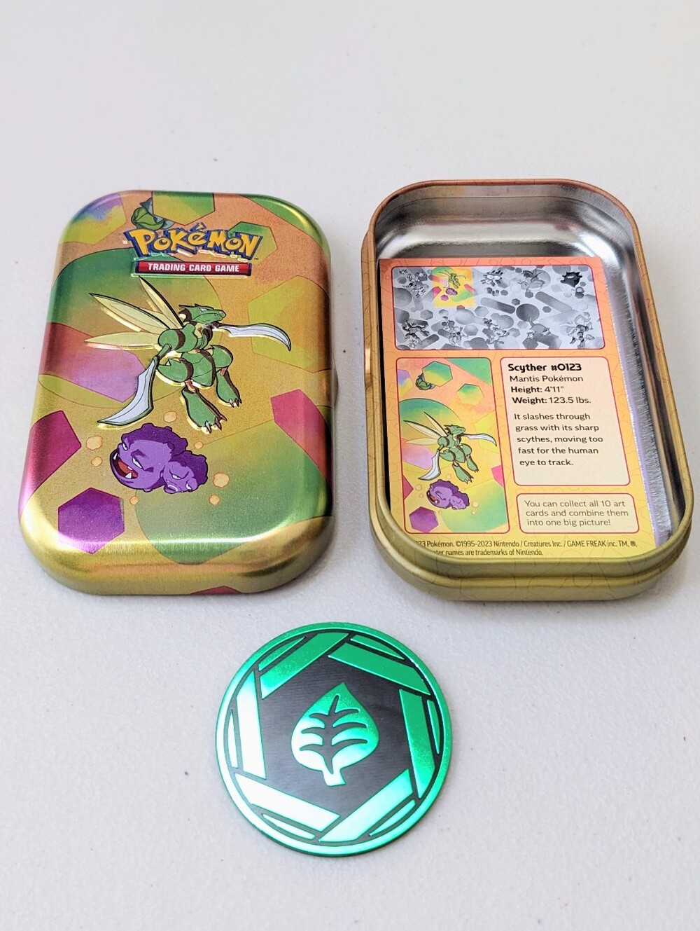 Empty Pokemon 151 Scyther & Wheezing Mini Tin